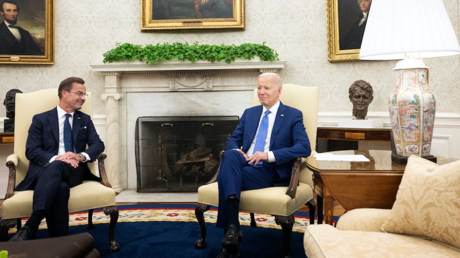 Otan: Le Premier ministre suédois reçu par Biden