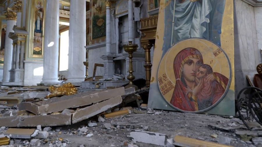 Une cathédrale historique détruite par les frappes russes à Odessa
