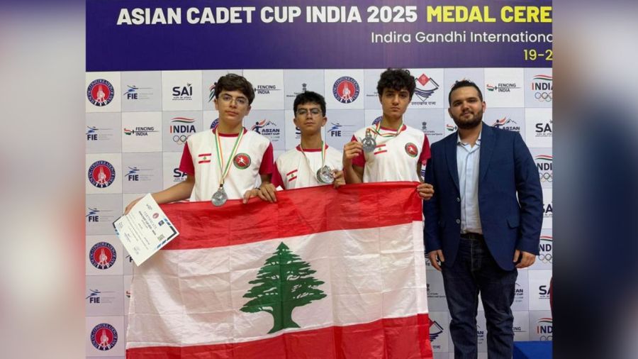 Escrime: l’argent continental pour les cadets libanais en Inde