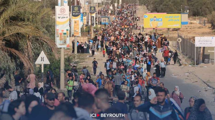Des milliers de civils palestiniens fuient le nord de Gaza