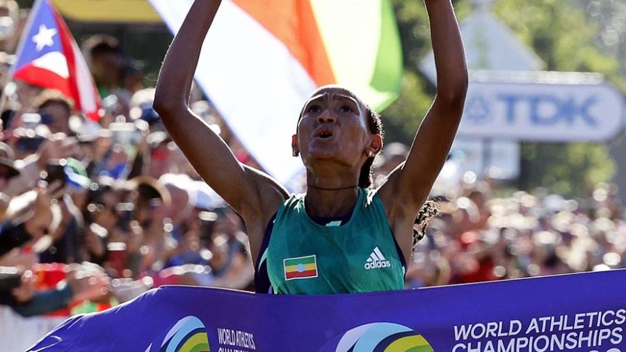 L'Ethiopienne Gotytom Gebreslase championne du monde du marathon