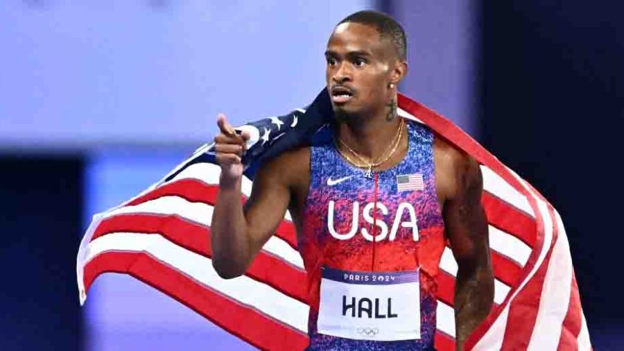 JO-2024 - Athlétisme: l'Américain Quincy Hall décroche l'or olympique sur 400 m