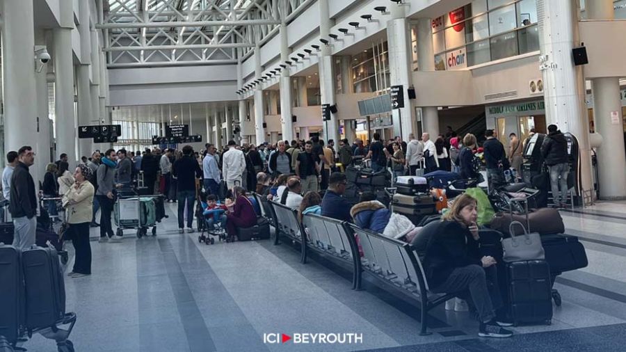Affluence à l'aéroport international Rafic Hariri de Beyrouth dans un contexte de tensions régionales