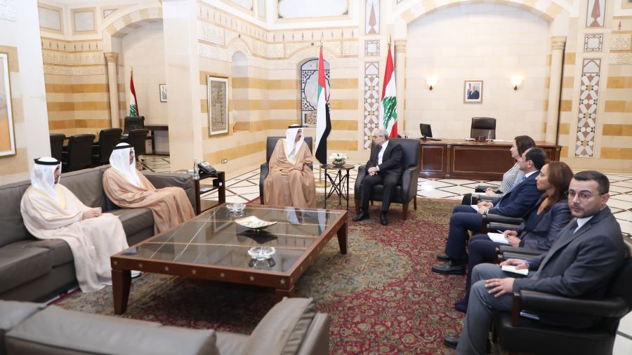 Le président du Conseil national des Émirats arabes unis salue les réformes engagées par le Liban