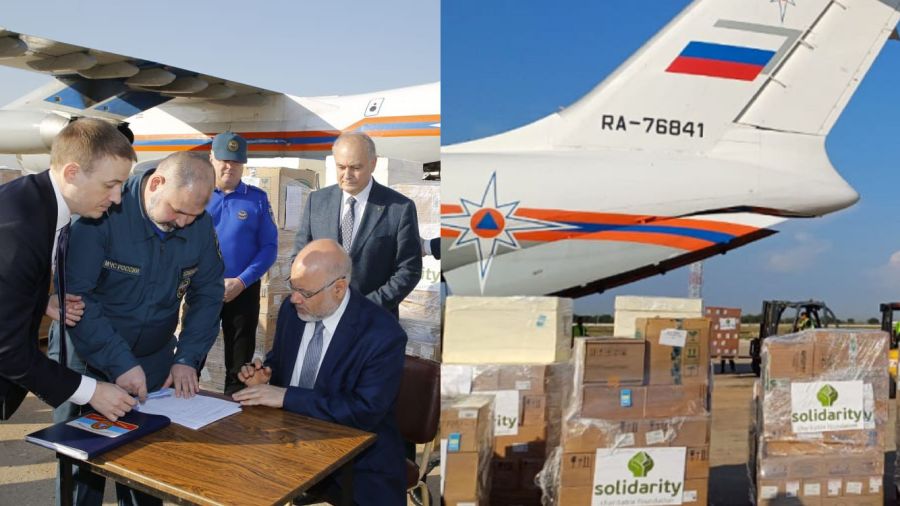 Aide humanitaire russe: 20 tonnes de matériel médical à l’AIB