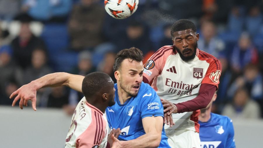 Ligue Europa: Lyon concède le match nul dans le temps additionnel à Hoffenheim