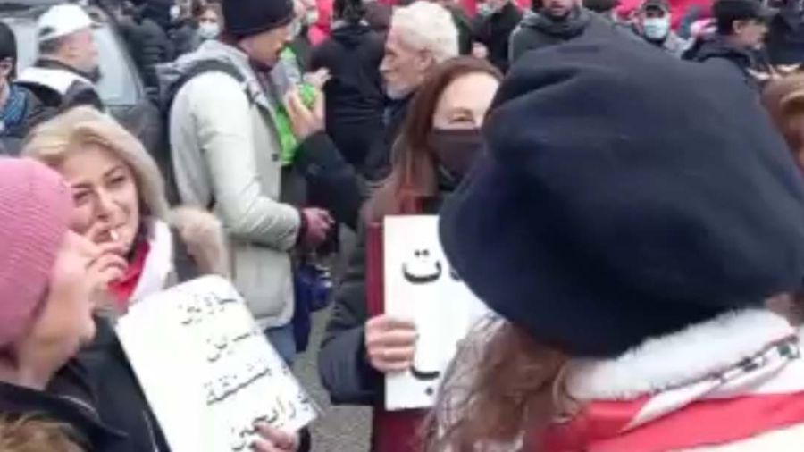 Manifestation de déposants de Gemmayzé à Hamra