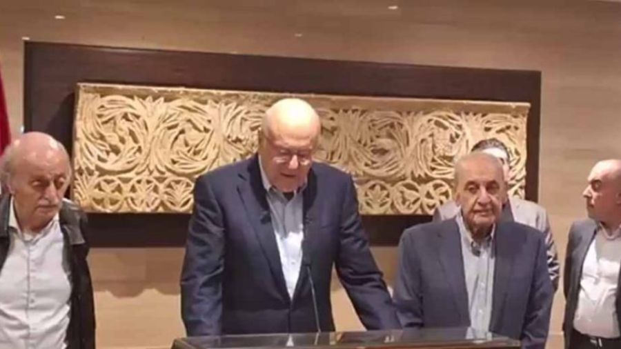 Mikati, Berry et Joumblatt appellent à un cessez-le-feu et au déploiement de l’armée dans le sud
