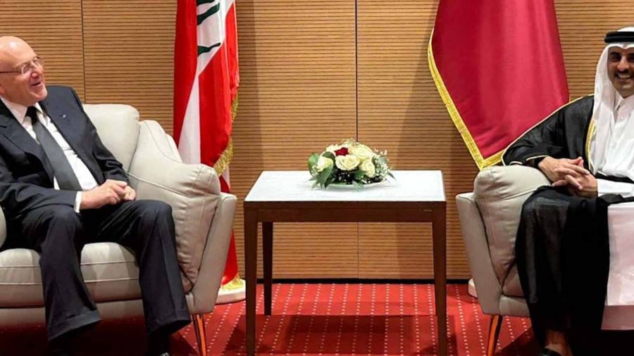 Mikati reçu par l’émir du Qatar, en Algérie