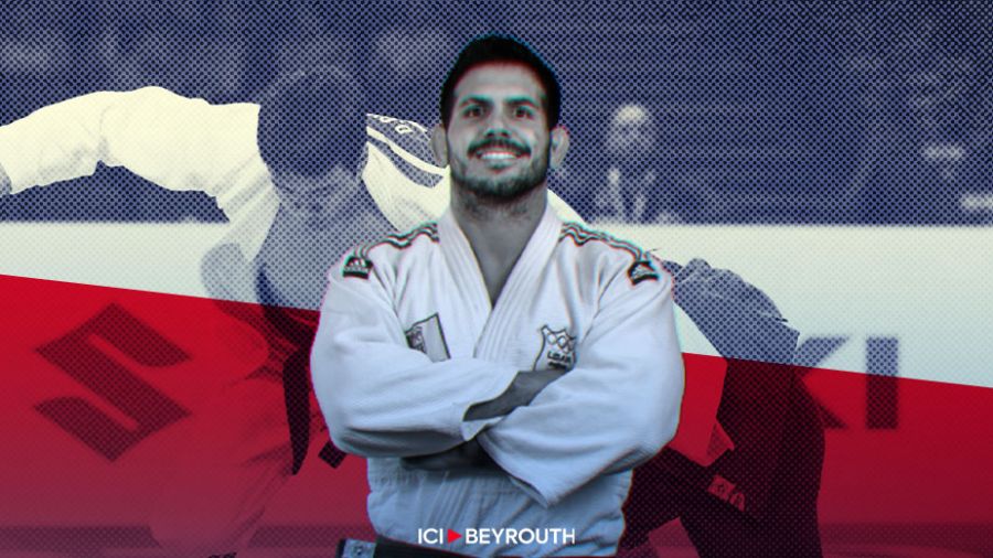 Nacif Élias: ceinture blanche, rouge et Cèdre
