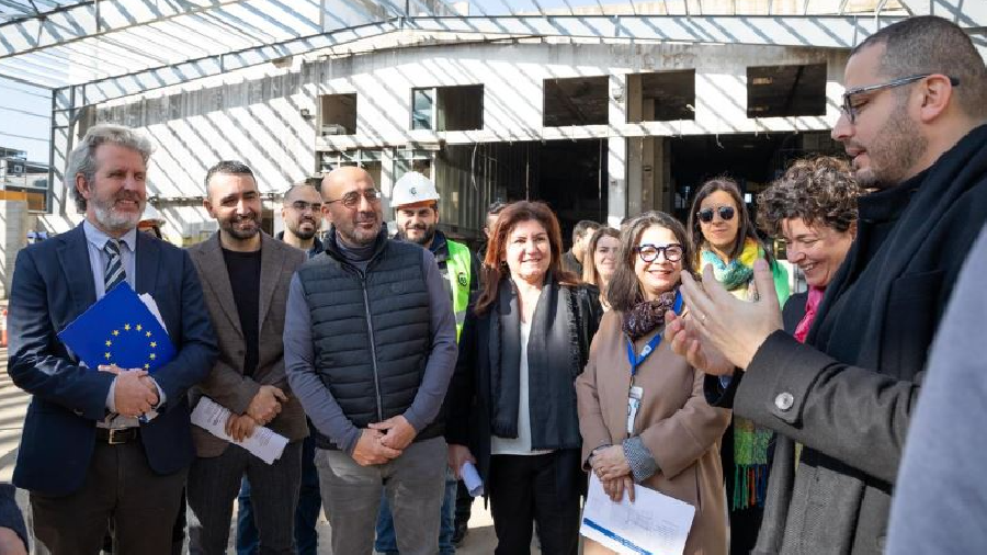 Yassine inspecte l’avancement des travaux à l’usine de tri de la Quarantaine 