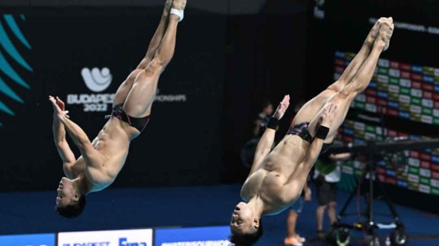 Plongeon : les Chinois Wang et Cao champions du monde du 3 m synchronisé