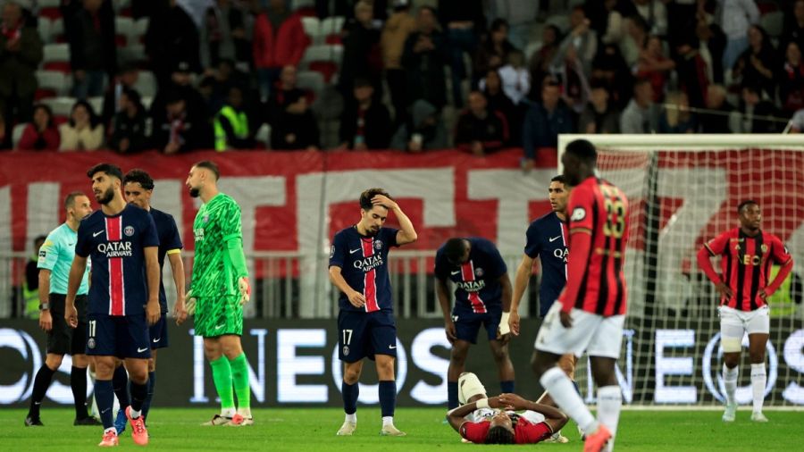Ligue 1: accroché à Nice 1-1, Paris abandonne la tête à Monaco