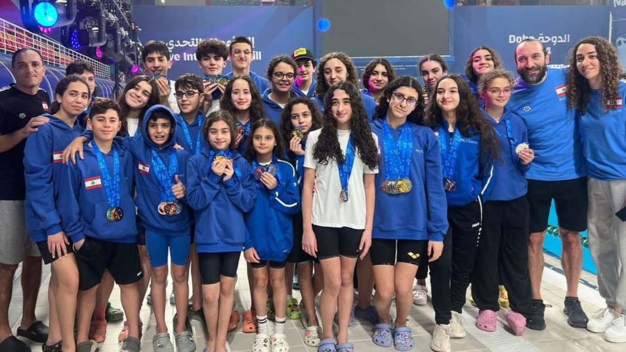 Natation: razzia de médailles pour les Libanais à Doha