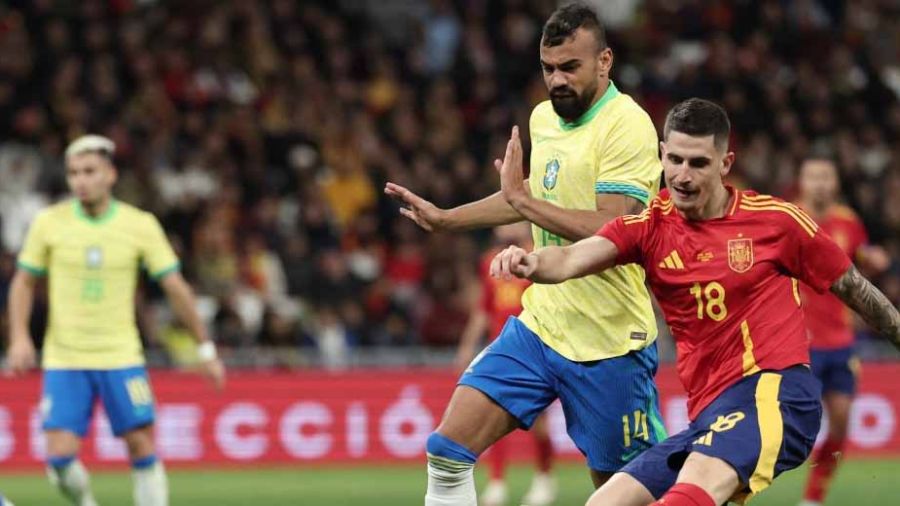 Le Brésil sauve l'honneur contre l'Espagne dans un match amical tendu