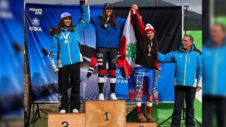 Ski alpin: Sara Zeidan taille sa trace en bronze sur les pistes grecques
