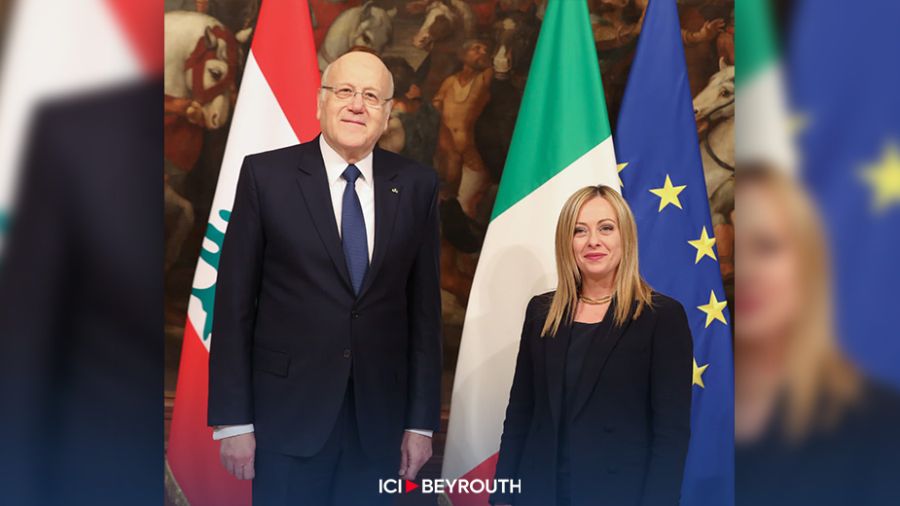 L'immigration clandestine au cœur de l'entretien Mikati-Meloni à Rome