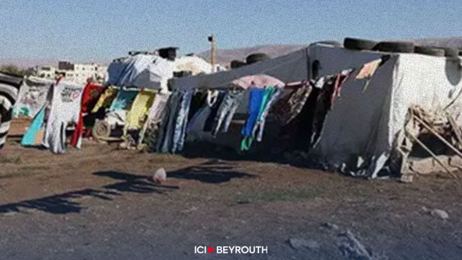 Démantèlement de tentes illégalement dressées par des Syriens à Hasbaya