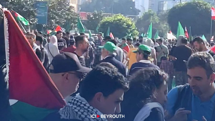 Manifestation au centre-ville de Beyrouth en soutien à Gaza