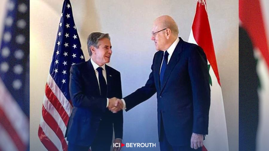 Mikati réaffirme à Blinken l’attachement du Liban à la 1701