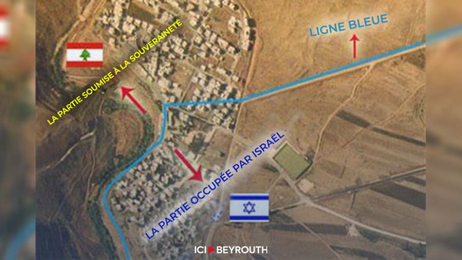 2/4 Le nord de Ghajar, territoire libanais habité par des Syriens, occupé par Israël