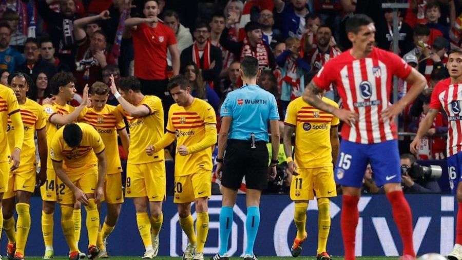 Le Barça corrige l'Atlético Madrid, Lewandowski trois fois décisif