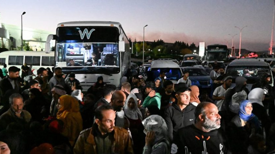 Ruée à la frontière libano-syrienne pour fuir la guerre au Liban