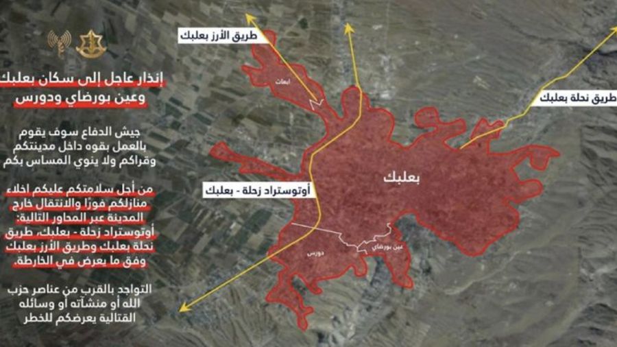 Menaces israéliennes: Baalbeck, en grand danger, évacuée
