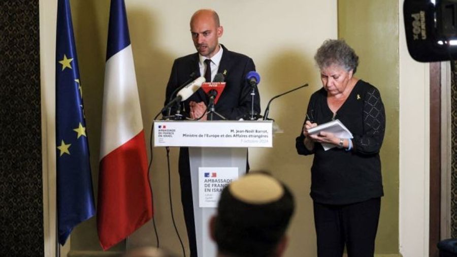 Barrot réitère le soutien français à Israël et fustige le Hezbollah