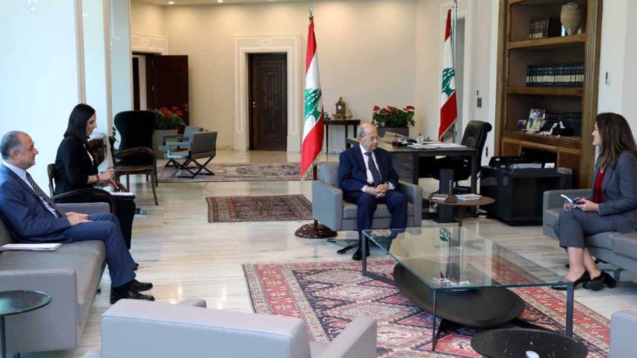 Frontières maritimes : Shea reçue par Aoun et Berry