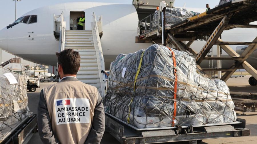 Le Liban reçoit la première cargaison d'aide humanitaire française pour les déplacés