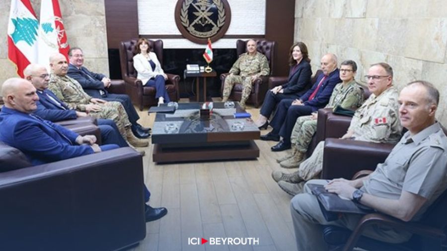 Les ambassadeurs des Etats-Unis, de Grande-Bretagne et du Canada à Yarzé