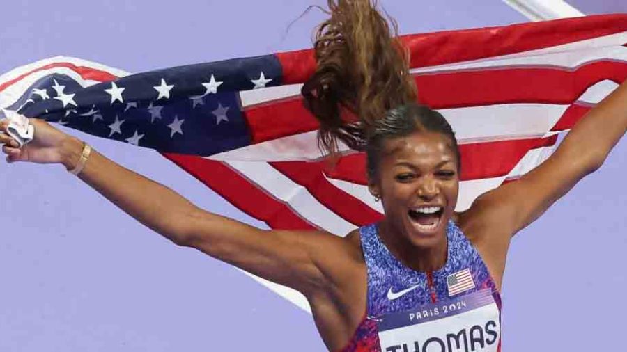 JO-2024 - Athlétisme: l'Américaine Gabby Thomas en or sur 200 m devant Julien Alfred