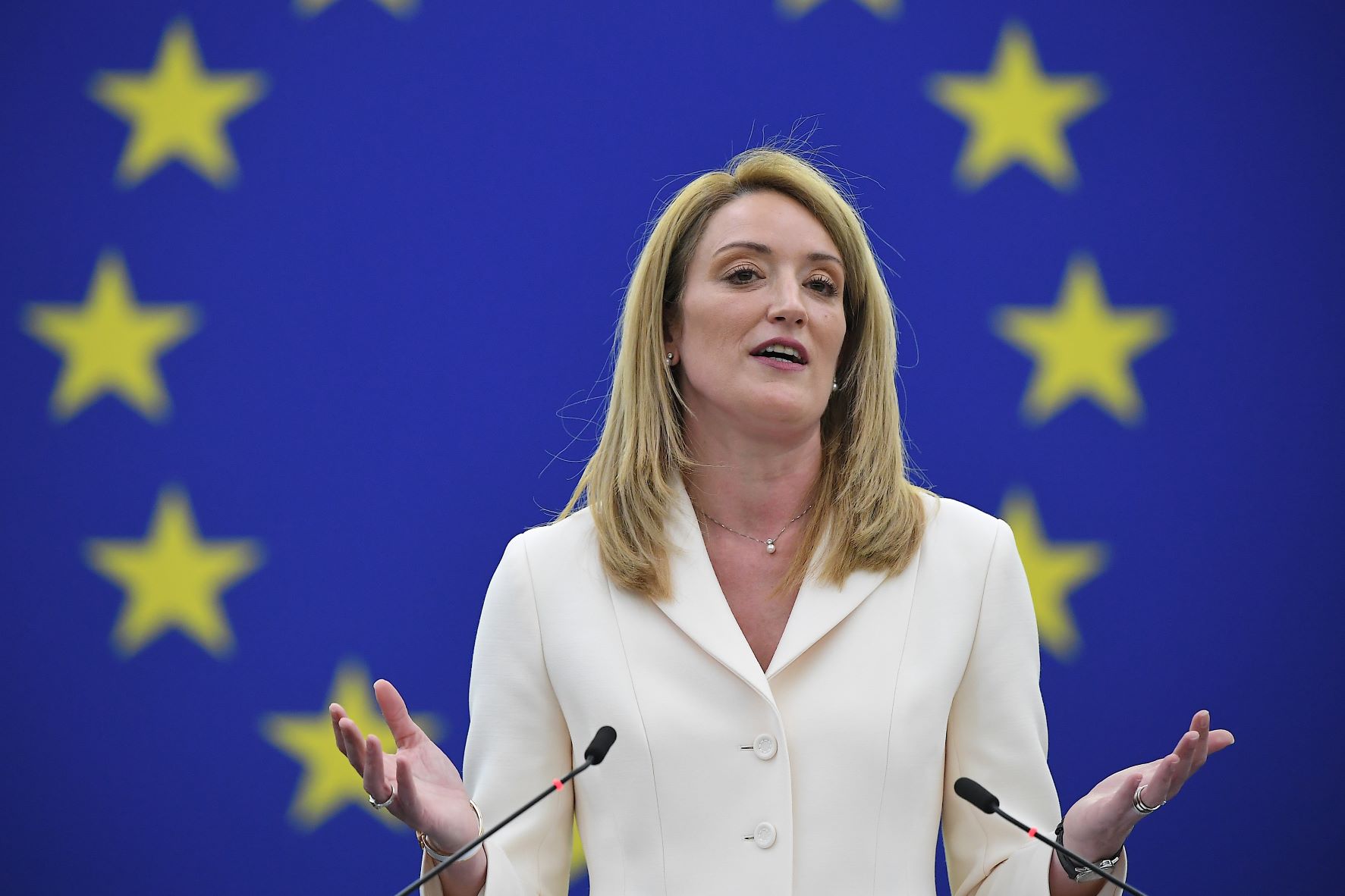 La conservatrice maltaise Roberta Metsola a été élue mardi présidente du Parlement européen