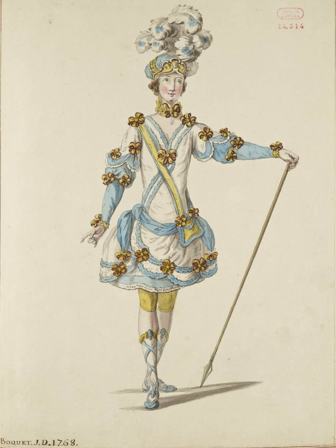 Costume masculin par Louis-René BOQUET, 1768 (source Gallica, BNF.FR)