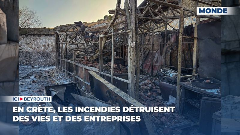 En Crète, les incendies détruisent des vies et des entreprises