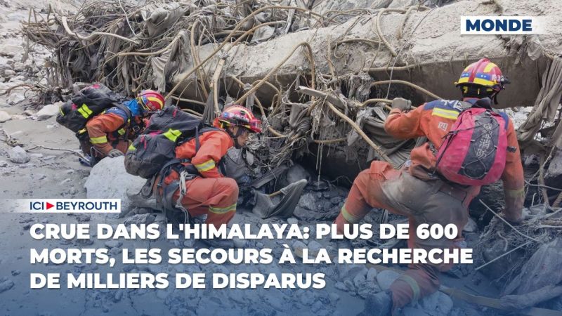 Crue dans l'Himalaya: près de 700 morts, les secours dans la boue à la recherche des disparus