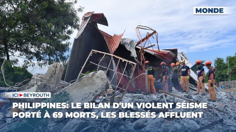 Philippines: le bilan du séisme porté à 72 morts  