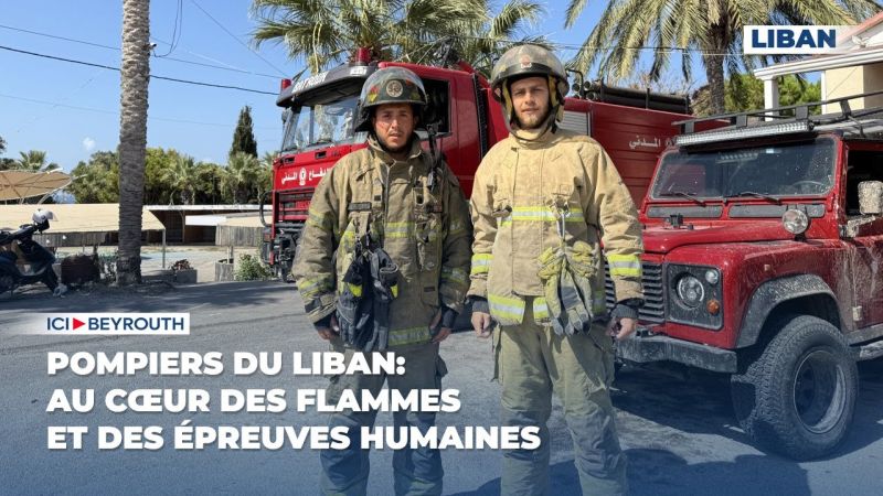 Pompiers du Liban: au cœur des flammes et des épreuves humaines
