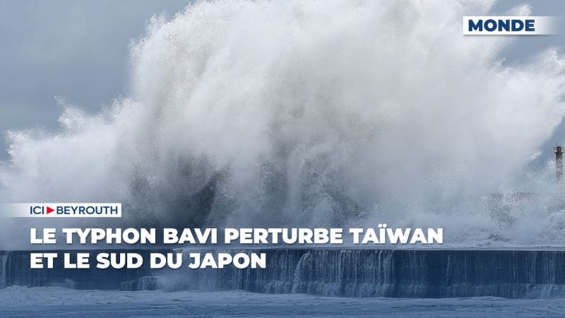 Le typhon Bavi perturbe Taïwan et le sud du Japon
