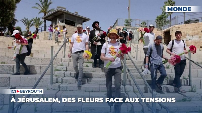 À Jérusalem, des fleurs face aux tensions