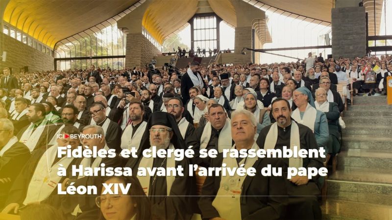Fidèles et clergé se rassemblent à Harissa avant l’arrivée du pape Léon XIV